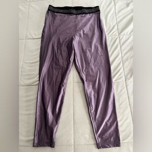 Purple metallic nike pro leggings size large
